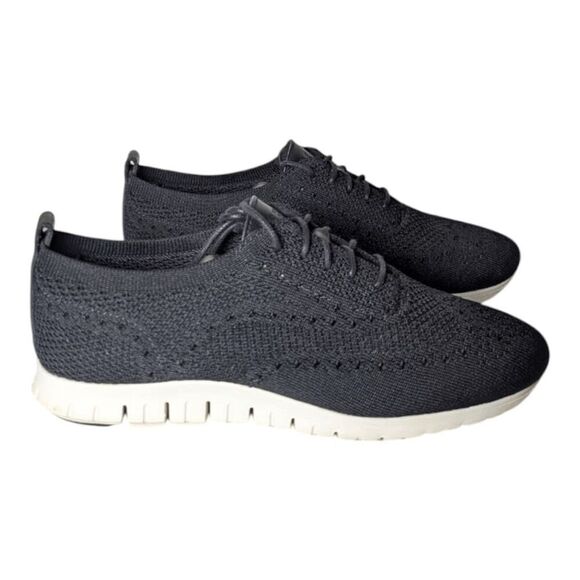 COLE HAAN Zerogrand Wingtip Oxford In Black Size 8B - Picture 2 of 7
